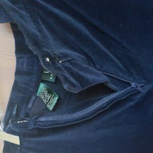 Lauren Ralph Lauren Blue Velvet Dress Pants
